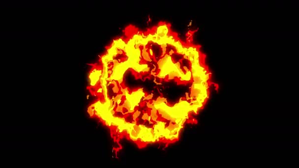 Fire Lightning Animation Cartoon Comic Animation Flame Loop Background — Stock Video