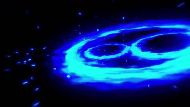 Yangın Yıldırım Animasyon Çizgi Film Komik Animasyon Alev Döngü Arka — Stok video