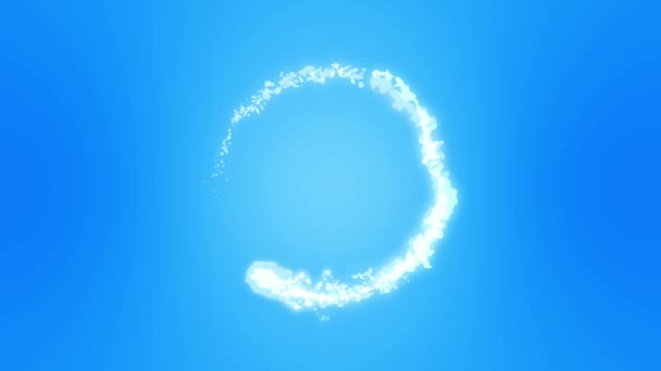 Steam Cloud Animation Cartoon White Smoke Animation Fog Loop Background — Stock Video