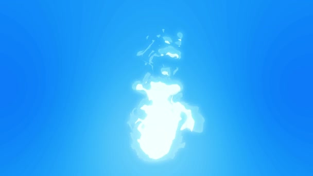 蒸汽云动画 动画片白色烟动画 雾循环背景 — 图库视频影像