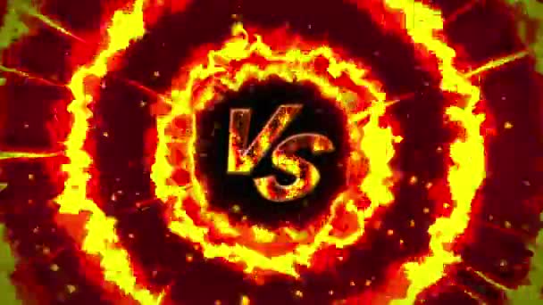 动画片火动画 火焰循环背景 战斗游戏 对战图标 — 图库视频影像