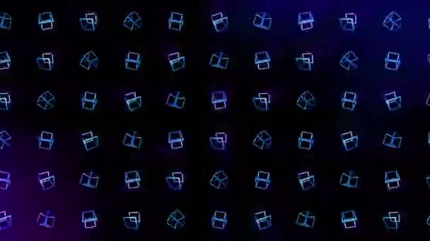 Геометричний Куб Візерунок Куб Танцює Анімація Циклу Ділових Символів Дизайн — стокове відео