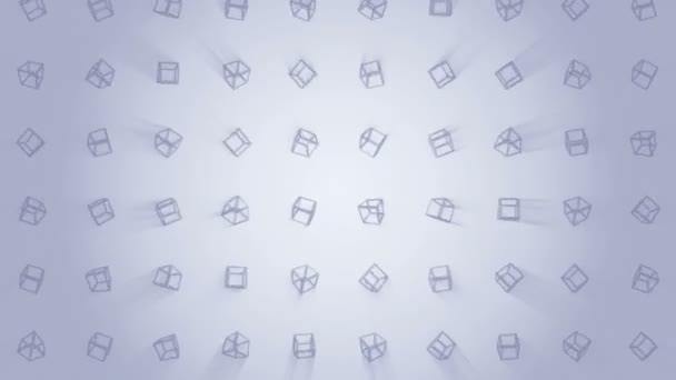 Geometrisches Würfelmuster Würfeltanz Animation Mit Geschäftssymbol Schleifen Gestaltung Von Unternehmensnetzwerken — Stockvideo