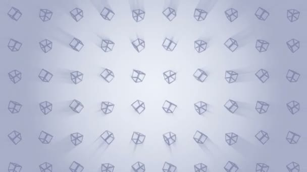 Patrón Geométrico Del Cubo Baile Cubo Animación Bucle Símbolo Negocio — Vídeos de Stock