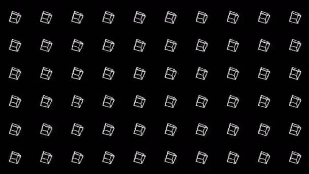 Modèle Cube Géométrique Cube Dansant Animation Boucle Symbole Entreprise Conception — Video
