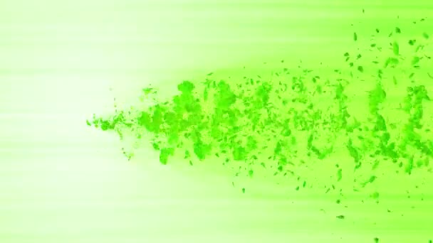 Βόρτεξ Από Πράσινα Φύλλα Ελικοειδές Λαμπερό Σωματίδιο Εποχιακών Φύλλων Φύλλο — Αρχείο Βίντεο