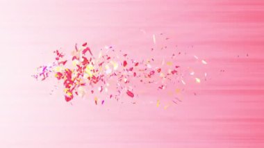 Renkli yaprakları. Çiçeklerin sarmal parlak yaprakları. Çiçek deseni. Güzel dans eden Petal. Spin yaprakları gelen Vortex. Soyut döngü animasyonu.