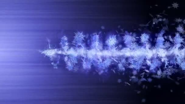 Shinning Simbolo Invernale Con Fiocchi Neve Bellezza Vortice Neve Girevole — Video Stock