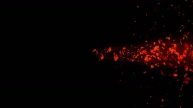 Renkli akçaağaç ve yaprakları Vortex. Sonbahar yaprakları sarmal parlak parçacık. Dans eden yaprak. Renkli doğa tüneli döngü animasyonu.