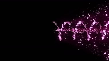 Cherry Blossoms spiral parlak parçacık. Sakura deseni. Japon kiraz dansı. Pembe yaprakları Vortex. Soyut döngü animasyonu.