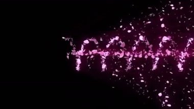 Cherry Blossoms spiral parlak parçacık. Sakura deseni. Japon kiraz dansı. Pembe yaprakları Vortex. Soyut döngü animasyonu.