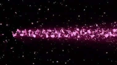 Cherry Blossoms spiral parlak parçacık. Sakura deseni. Japon kiraz dansı. Pembe yaprakları Vortex. Soyut döngü animasyonu.