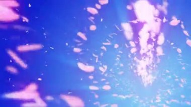 Cherry Blossoms spiral parlak parçacık. Sakura deseni. Japon kiraz dansı. Pembe yaprakları Vortex. Soyut döngü animasyonu.