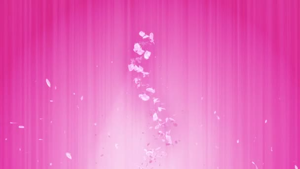 Spiralförmig Glänzende Kirschblütenpartikel Sakura Muster Japanischer Kirschtanz Wirbel Aus Rosa — Stockvideo