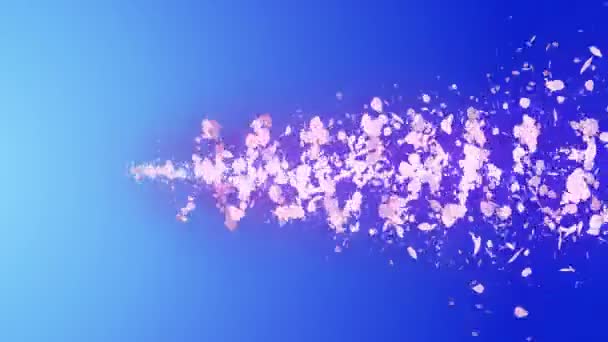 渦巻きのように輝く桜の粒 さくら柄 日本の桜ダンス ピンクの花びらからの渦 抽象ループアニメーション — ストック動画