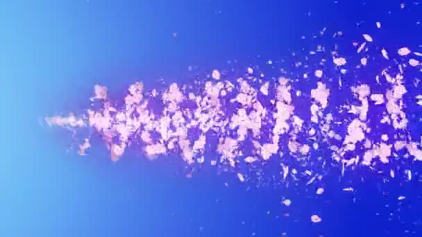 Spiral Glänsande Partikel Körsbärs Blommor Sakura Mönster Japansk Körsbärs Dans — Stockvideo