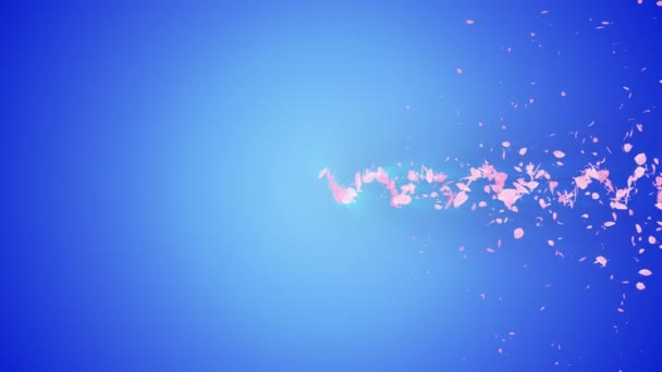 Particule brillante spirale de fleurs de cerisier. Modèle Sakura. Danse japonaise de la cerise. Vortex de pétales roses. Animation abstraite en boucle .