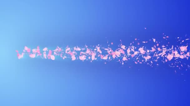 Espiral Partícula Brilhante Flores Cereja Padrão Sakura Dança Cereja Japonesa — Vídeo de Stock