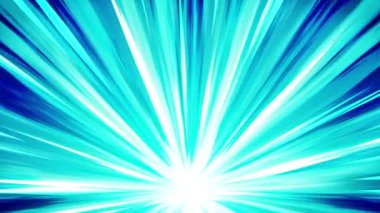 Uzayda yıldız patlaması ışınları. Karikatür ışın döngü animasyon. Gelecekteki teknoloji kavramı arka plan. Çizgiler ile patlama yıldızı.