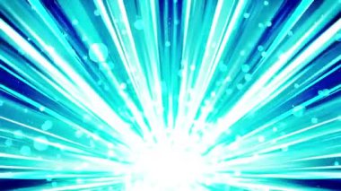 Uzayda yıldız patlaması ışınları. Karikatür ışın döngü animasyon. Gelecekteki teknoloji kavramı arka plan. Çizgiler ile patlama yıldızı.