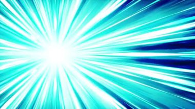 Uzayda yıldız patlaması ışınları. Karikatür ışın döngü animasyon. Gelecekteki teknoloji kavramı arka plan. Çizgiler ile patlama yıldızı.
