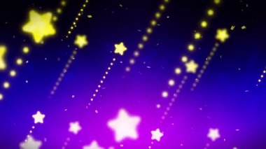 Parlak ve parlayan yıldızlar. CG döngü animasyonu. Glitter yıldız deseni. Noel.