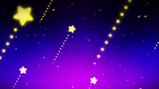 Fényes és ragyogó csillagok. CG hurok animáció. Csillogás csillag mintázat. Karácsonyi.