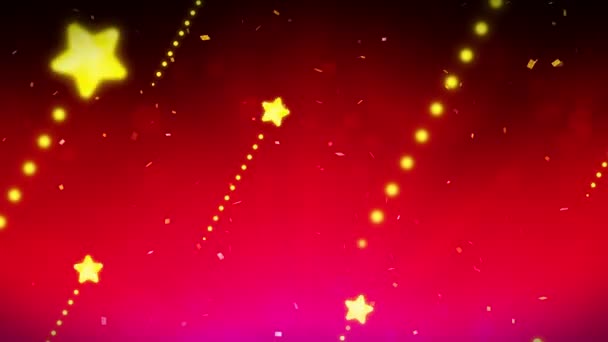 Estrelas Brilhantes Brilhantes Animação Loop Padrão Estrela Brilhante Natal — Vídeo de Stock