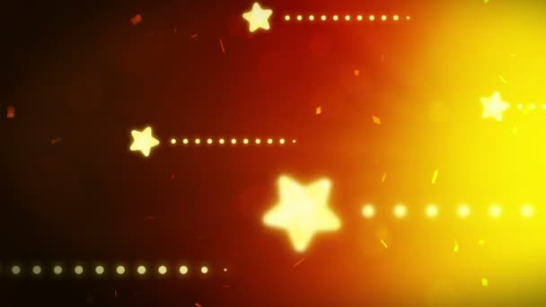 Яркие Сияющие Звезды Loop Animation Блестящая Звезда Рождество — стоковое видео