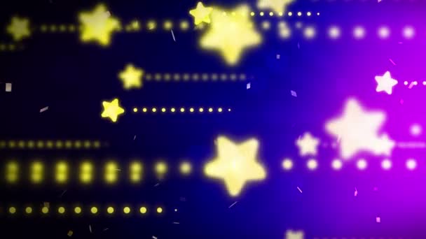 Fényes Ragyogó Csillagok Hurok Animáció Csillogás Csillag Mintázat Karácsonyi — Stock videók