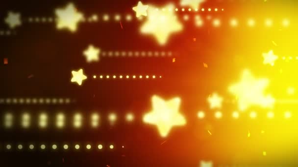 Stelle Luminose Brillanti Animazione Loop Schema Stellare Scintillante Natale — Video Stock