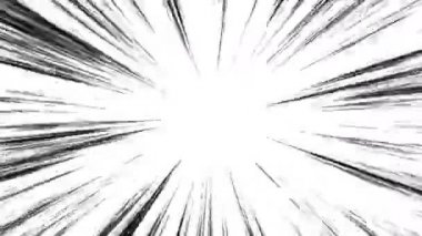 Komik hız hatları döngü animasyon. Manga çerçeve stili. Sürpriz.