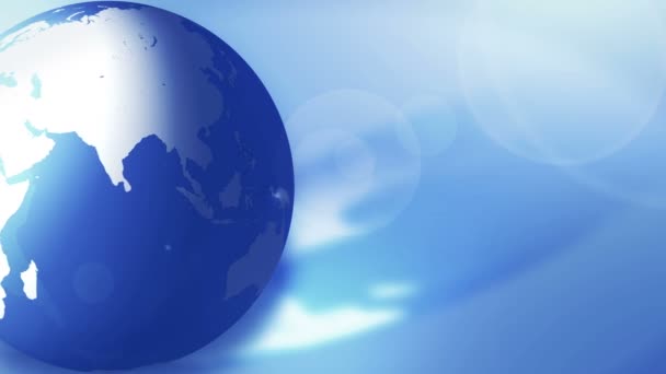 Terre d'affaires. Terre transparente brillante bleue. Dans le monde entier. Animation en boucle .