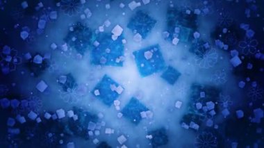 Geleneksel Japon desenleri ile Mavi glitter soyut arka plan. Indigo renk illüstrasyon. Japon stili. Döngü animasyonu.