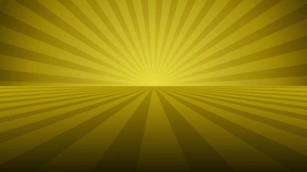 Rotating Yellow Radial Rays Shiny Background Ray Light Gold Abstract — Stock Video