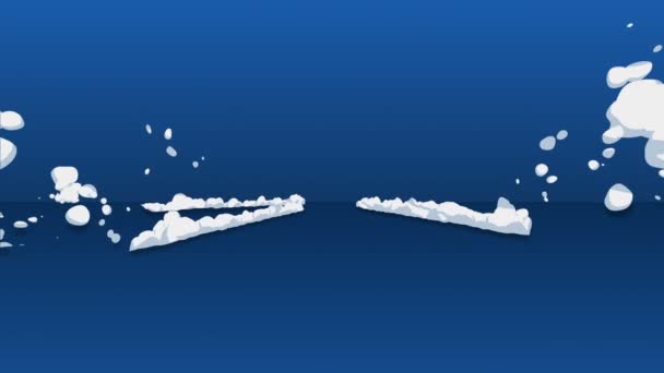 速い動きからアニメーションを吸う ゲーム用のアニメーション要素 漫画の蒸気雲 ループブルーアニメーション — ストック動画