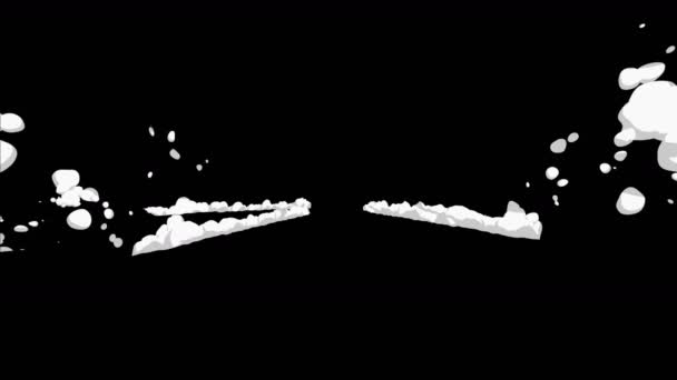 Füst Animáció Gyors Mozgás Animációs Elem Játékhoz Cartoon Gőz Felhők — Stock videók