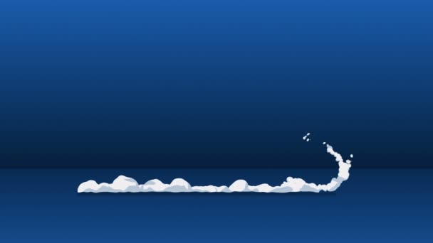 快速运动的烟雾动画 游戏动画元素 卡通蒸汽云 循环蓝色动画 — 图库视频影像