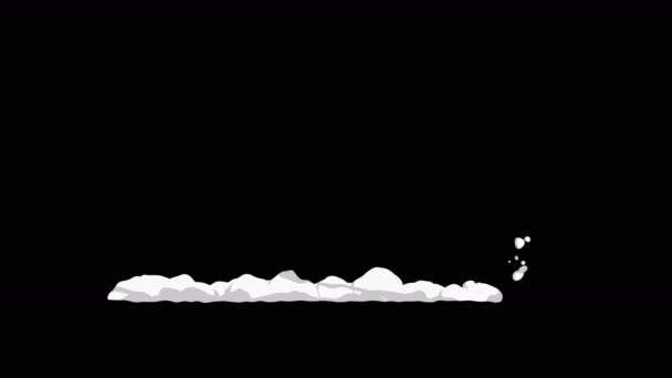 Rauchanimation Durch Schnelle Bewegung Animationselement Für Spiel Dampfwolken Schleifenschwarze Animation — Stockvideo