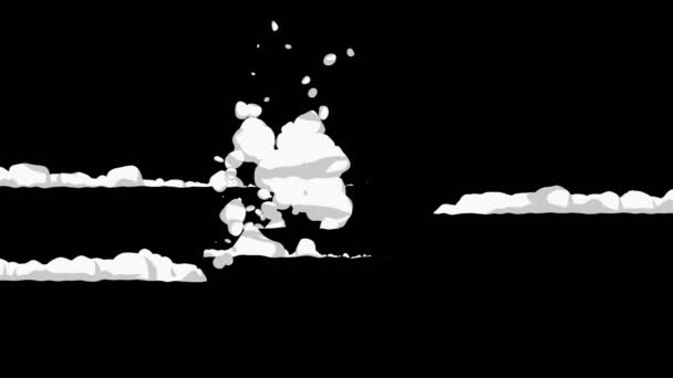 Animación Humo Movimiento Rápido Elemento Animación Para Juego Nubes Vapor — Vídeo de stock