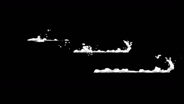 快速运动的烟雾动画 游戏动画元素 卡通蒸汽云 循环黑色动画 — 图库视频影像