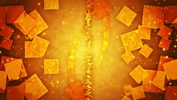 Fondo Abstracto Brillo Dorado Con Patrones Japoneses Tradicionales Ilustración Oro — Vídeo de stock