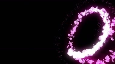 Kiraz çiçeklerinin dönüşü. Kiraz bahar çiçek arka plan. Cg petal konfeti animasyon. Japon kültürü.