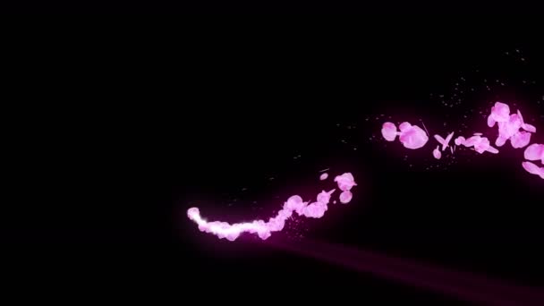 桜のスピン 桜の春の花の背景 Cg花びら紙吹雪アニメーション 日本文化 — ストック動画
