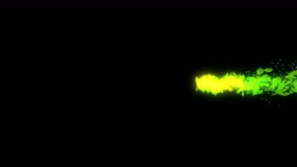 Drehung Des Fallenden Blattes Grünes Sommerblatt Hintergrund Blatt Konfetti Animation — Stockvideo