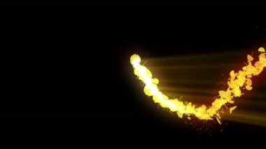 Sonbahar yapraklarının dönüşü. Sonbahar arka plan bırakır. Cg ginkgo konfeti animasyon. Japon kültürü. Soyut arka plan.