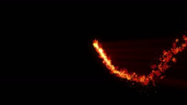 Sonbahar yapraklarının dönüşü. Sonbahar arka plan bırakır. Cg akçaağaç konfeti animasyon. Japon kültürü. Soyut arka plan.