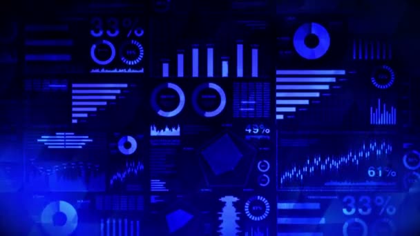 Infographie d'entreprise avec animation de boucle de diagramme. Graphiques et graphiques. Succès commercial et concepts financiers. Modèle de présentation. Éléments de visualisation des données .
