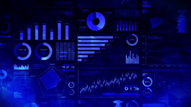 ダイアグラムループアニメーションを使用したビジネスインフォグラフィックス チャートとグラフ ビジネスの成功と財務の概念 プレゼンテーションテンプレート データビジュアライゼーション要素 — ストック動画