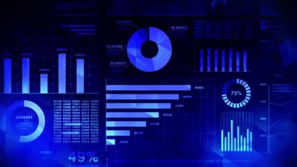 Infográficos Negócios Com Animação Loop Diagrama Gráficos Gráficos Sucesso Empresarial — Vídeo de Stock